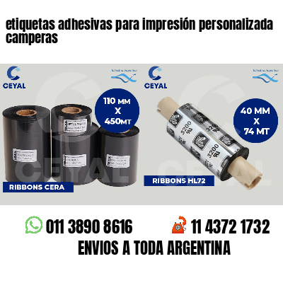 etiquetas adhesivas para impresión personalizada camperas