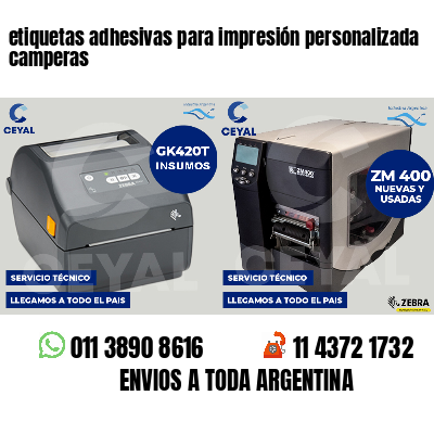 etiquetas adhesivas para impresión personalizada camperas