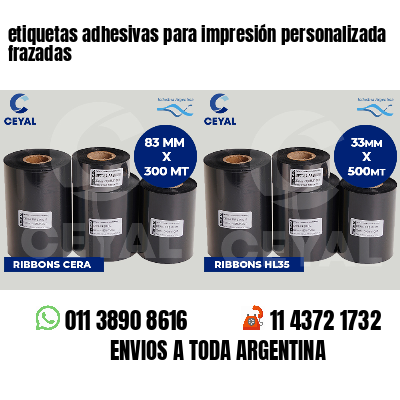 etiquetas adhesivas para impresión personalizada frazadas