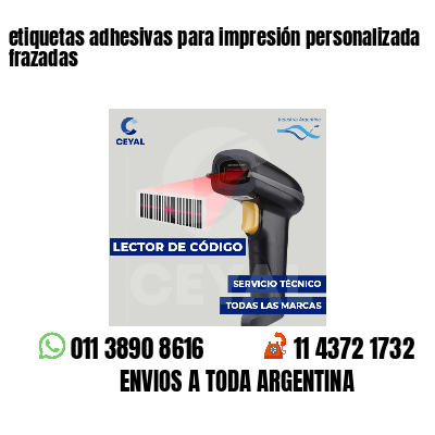 etiquetas adhesivas para impresión personalizada frazadas