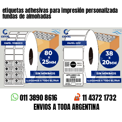 etiquetas adhesivas para impresión personalizada fundas de almohadas