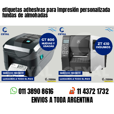 etiquetas adhesivas para impresión personalizada fundas de almohadas