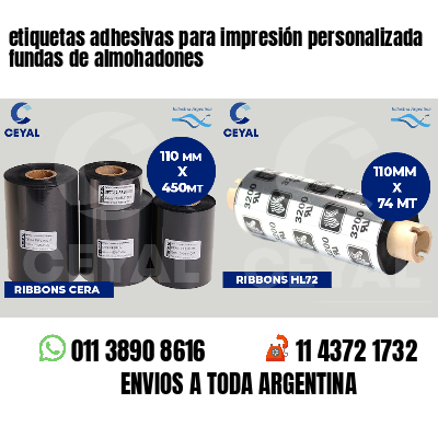 etiquetas adhesivas para impresión personalizada fundas de almohadones