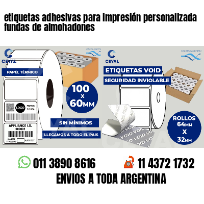 etiquetas adhesivas para impresión personalizada fundas de almohadones