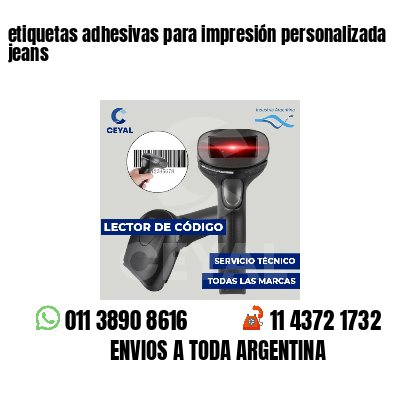 etiquetas adhesivas para impresión personalizada jeans