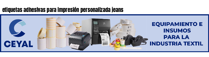 etiquetas adhesivas para impresión personalizada jeans