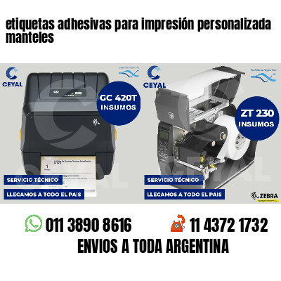 etiquetas adhesivas para impresión personalizada manteles