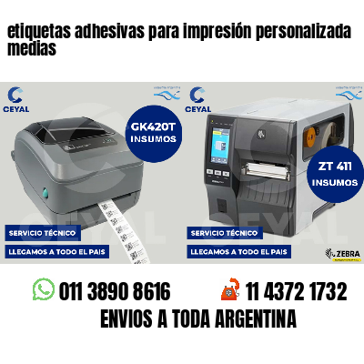 etiquetas adhesivas para impresión personalizada medias