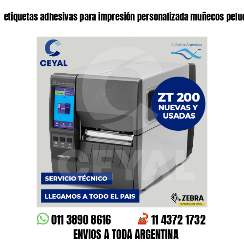 etiquetas adhesivas para impresión personalizada muñecos peluche