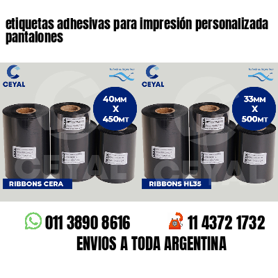 etiquetas adhesivas para impresión personalizada pantalones