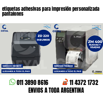 etiquetas adhesivas para impresión personalizada pantalones