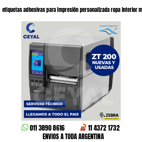 etiquetas adhesivas para impresión personalizada ropa interior mujer