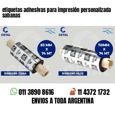 etiquetas adhesivas para impresión personalizada sabanas