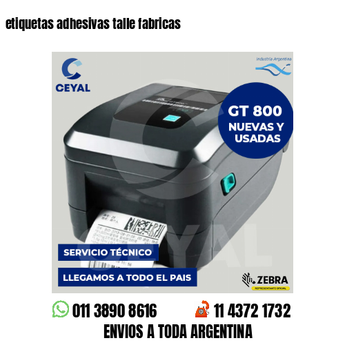 etiquetas adhesivas talle fabricas