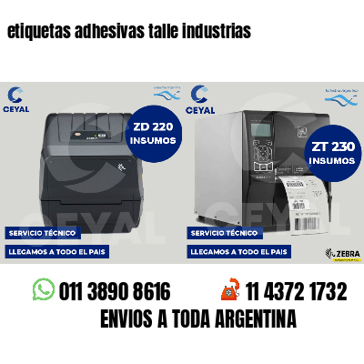 etiquetas adhesivas talle industrias