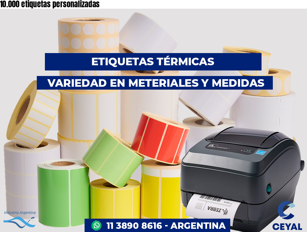 10.000 etiquetas personalizadas