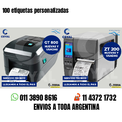100 etiquetas personalizadas