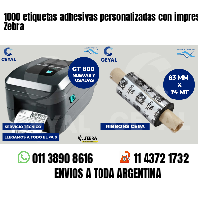 1000 etiquetas adhesivas personalizadas con impresora Zebra