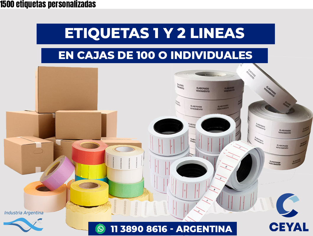 1500 etiquetas personalizadas