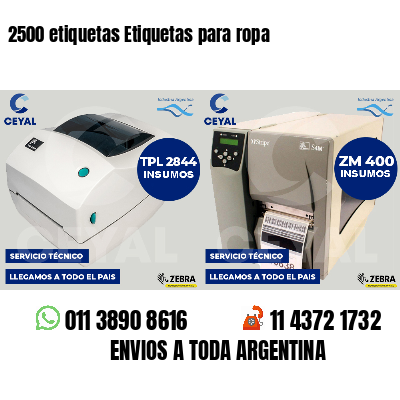 2500 etiquetas Etiquetas para ropa