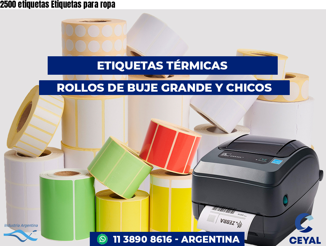 2500 etiquetas Etiquetas para ropa