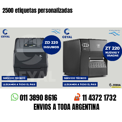 2500 etiquetas personalizadas