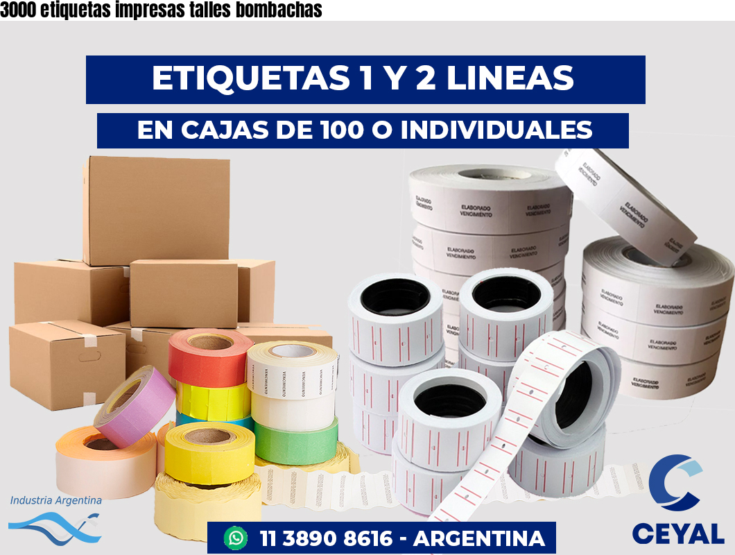 3000 etiquetas impresas talles bombachas