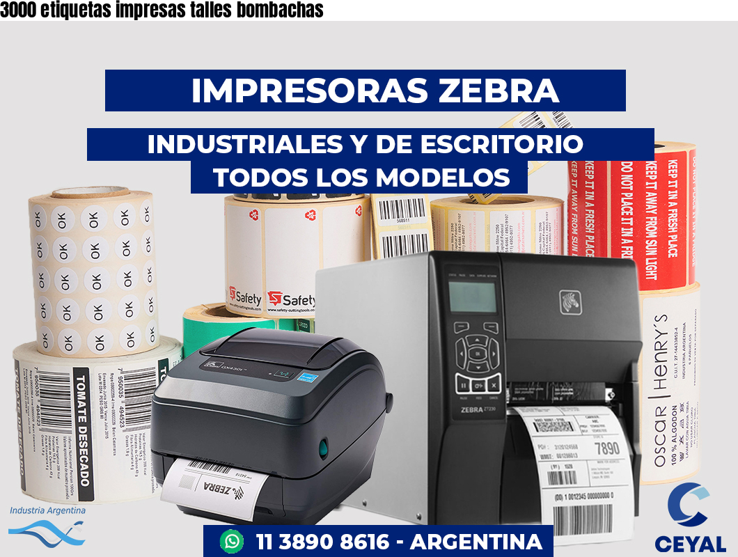 3000 etiquetas impresas talles bombachas