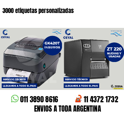 3000 etiquetas personalizadas