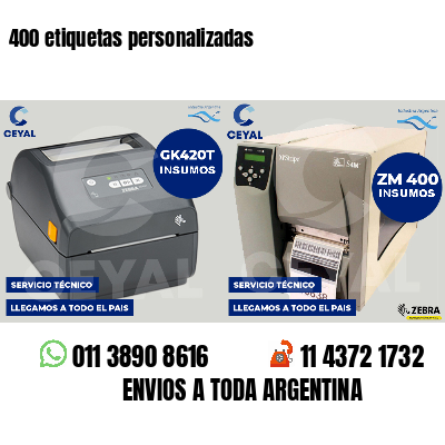 400 etiquetas personalizadas