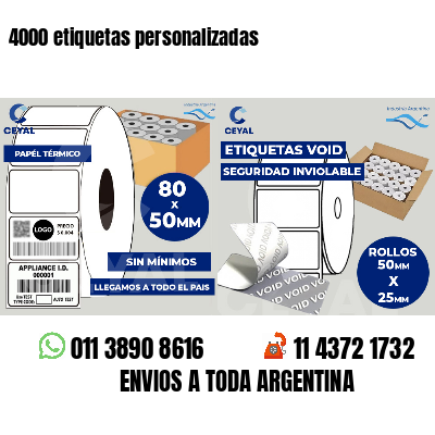 4000 etiquetas personalizadas