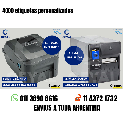 4000 etiquetas personalizadas