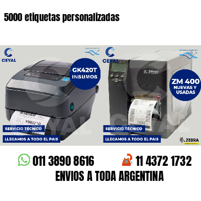 5000 etiquetas personalizadas