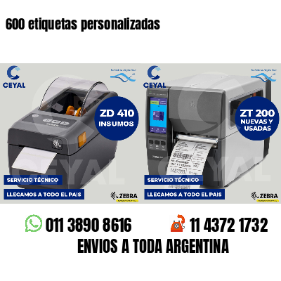 600 etiquetas personalizadas