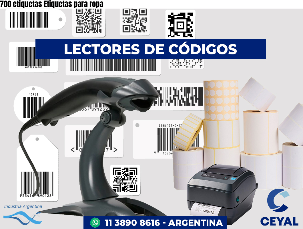 700 etiquetas Etiquetas para ropa