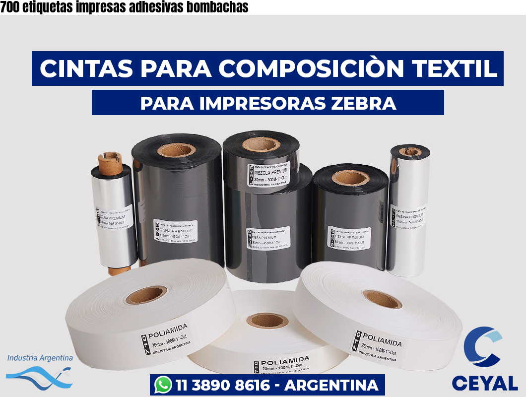 700 etiquetas impresas adhesivas bombachas