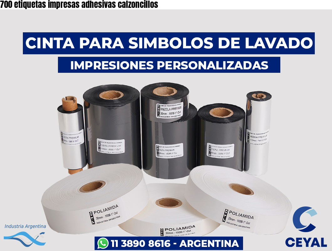 700 etiquetas impresas adhesivas calzoncillos