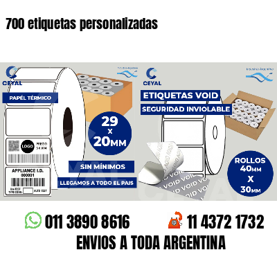 700 etiquetas personalizadas