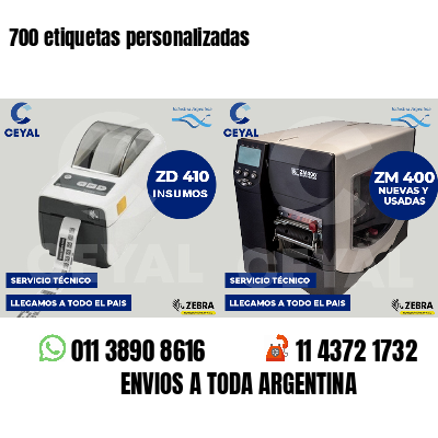700 etiquetas personalizadas