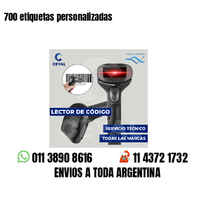 700 etiquetas personalizadas
