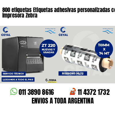 800 etiquetas Etiquetas adhesivas personalizadas con impresora Zebra