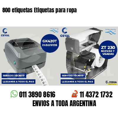 800 etiquetas Etiquetas para ropa