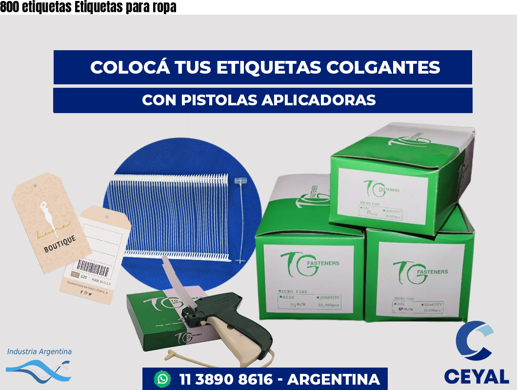 800 etiquetas Etiquetas para ropa