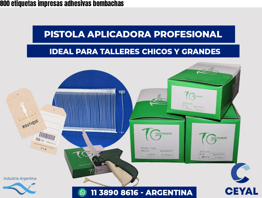 800 etiquetas impresas adhesivas bombachas