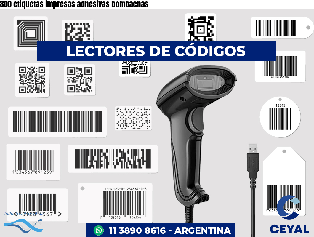 800 etiquetas impresas adhesivas bombachas