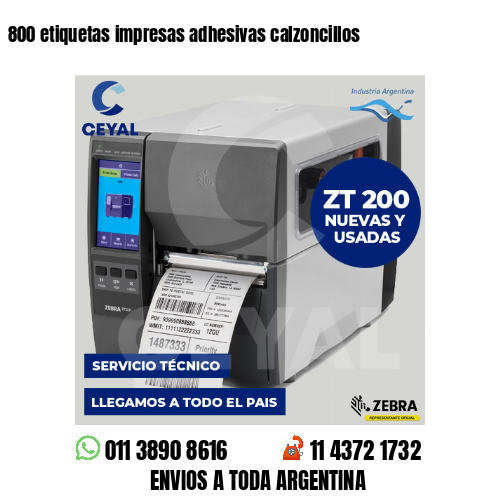 800 etiquetas impresas adhesivas calzoncillos