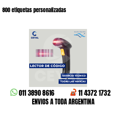 800 etiquetas personalizadas