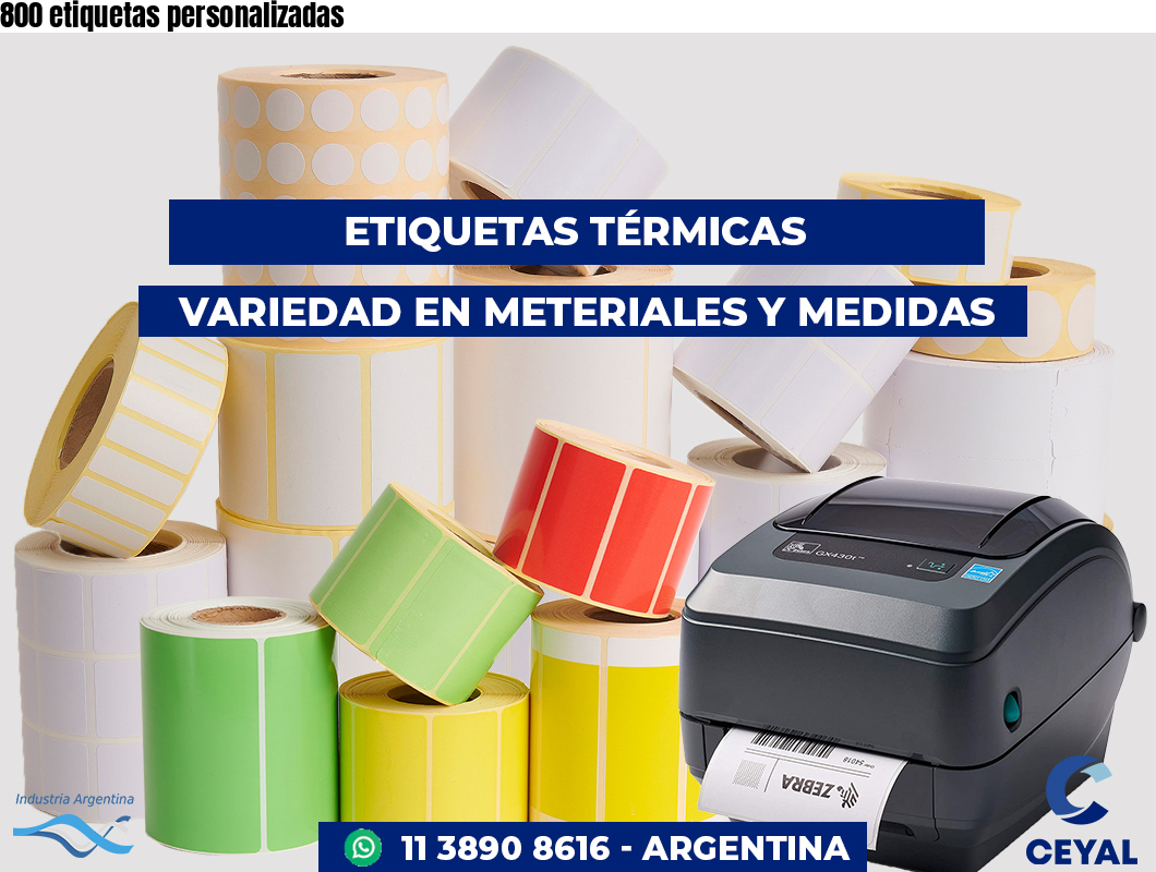 800 etiquetas personalizadas