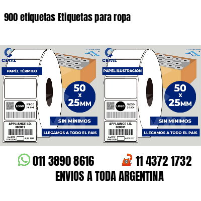 900 etiquetas Etiquetas para ropa