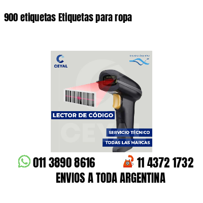 900 etiquetas Etiquetas para ropa